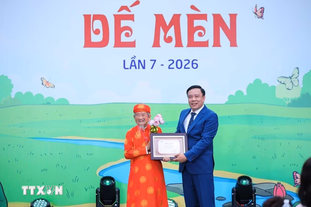 Lễ trao Giải thưởng Dế Mèn lần thứ 7, năm 2026 ttxvn-le-trao-giai-thuong-de-men-lan-thu-7-5.jpg