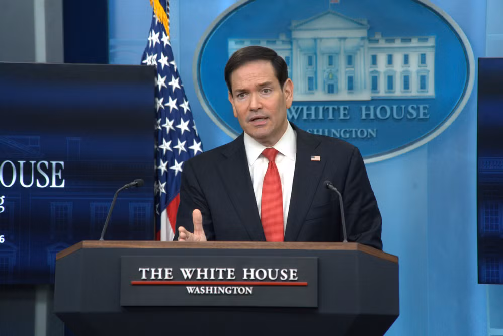 US-Außenminister Marco Rubio spricht auf einer Pressekonferenz in Washington, D.C. (Foto: THX/VNA)