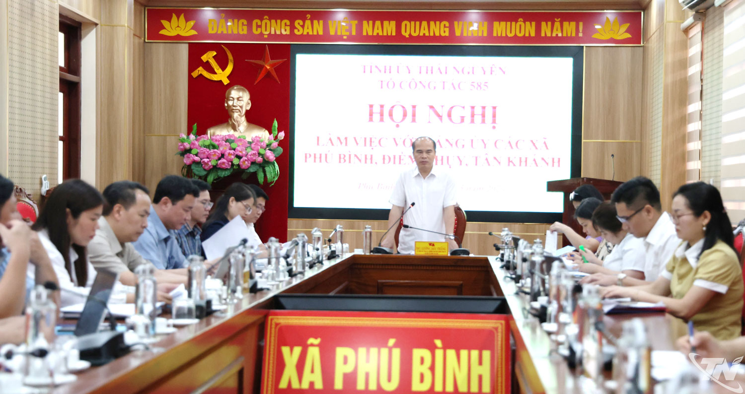 Đồng chí Lường Đức Thắng, Uỷ viên Ban Thường vụ Tỉnh uỷ, Trưởng Ban Nội chính Tỉnh uỷ phát biểu tại buổi làm việc.
