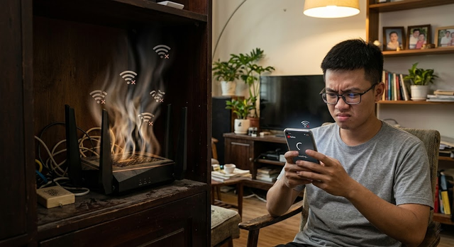 Cách 'cứu' mạng giật lag khi cục Wi-Fi quá nóng - Ảnh 1.