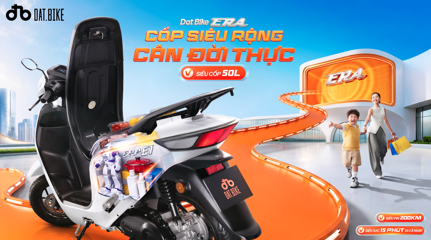 Dat Bike ERA: Xe điện gia đình dưới 30 triệu "đủ cân đời thực" - Ảnh 3.