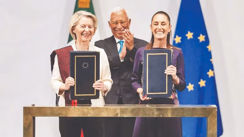 Các nhà lãnh đạo EU và Mexico gặp mặt tại Mexico City.