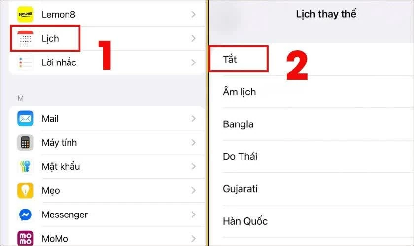 Cách tắt lịch âm trên iOS 26.5 dễ dàng nhất.