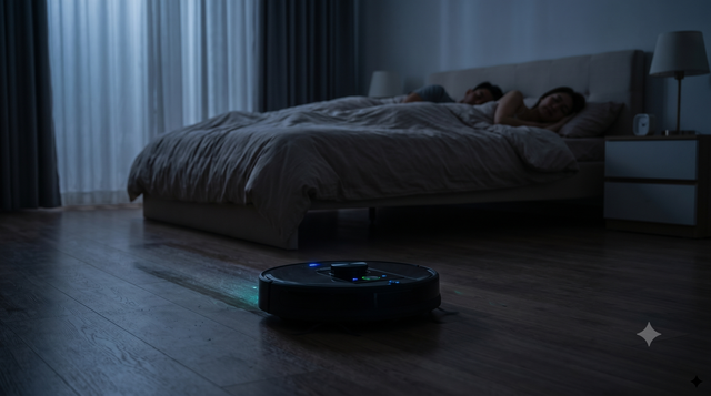 Vì sao các chuyên gia khuyến nghị nên cho robot hút bụi hoạt động ban đêm? - Ảnh 1.