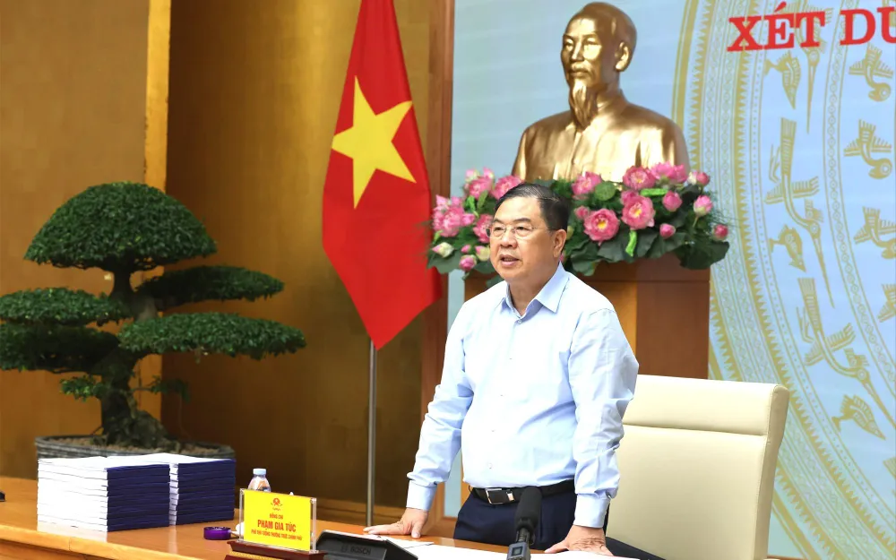 Phó Thủ tướng Thường trực Phạm Gia Túc chủ trì phiên họp của Hội đồng Tư vấn đặc xá năm 2026. Ảnh: VGP