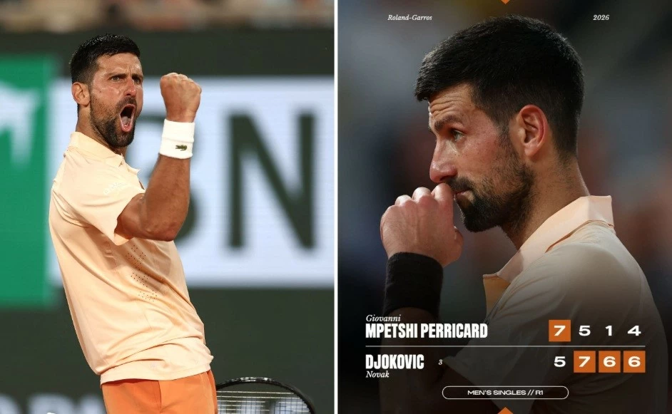Novak Djokovic vào vòng 2 Roland Garros