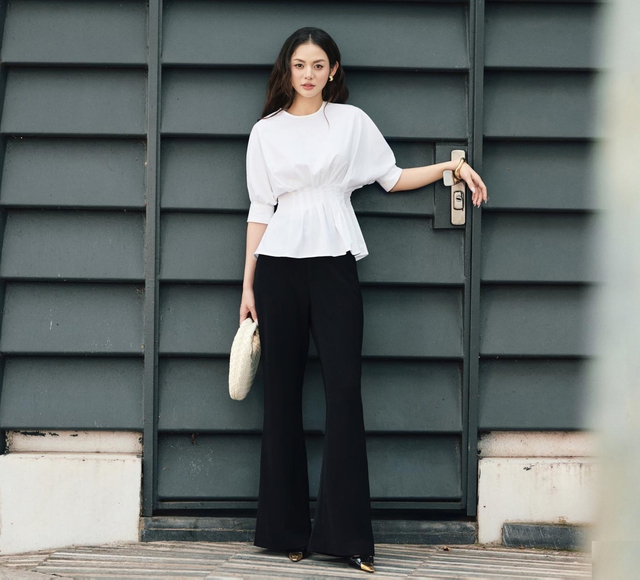 Hochgeschnittene Hosen passen zu jedem Stil. 'Cân' mọi phong cách với chiếc quần tây cạp cao- Ảnh 1.