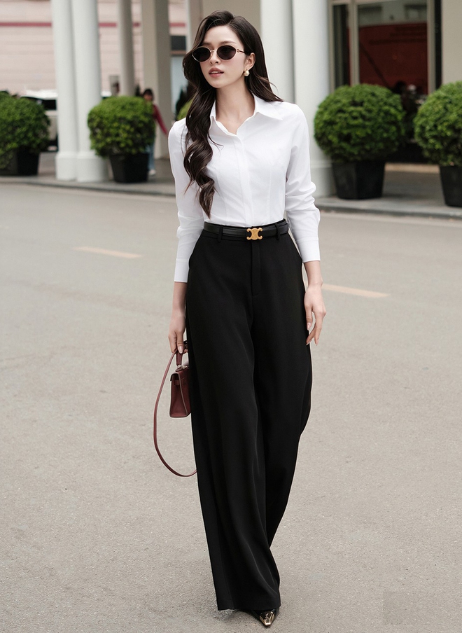 Hochgeschnittene Hosen passen zu jedem Stil. 'Cân' mọi phong cách với chiếc quần tây cạp cao- Ảnh 4.