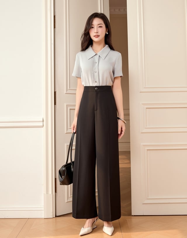 Hochgeschnittene Hosen passen zu jedem Stil. 'Cân' mọi phong cách với chiếc quần tây cạp cao- Ảnh 8.