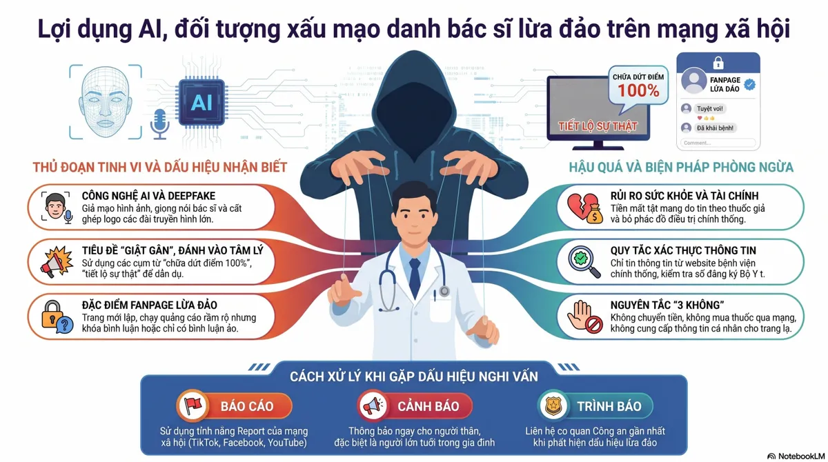 Cảnh giác thủ đoạn giả mạo bác sĩ bằng AI để lừa đảo - Ảnh 1.