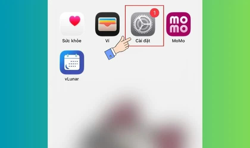 Trước hết, mở Cài đặt (Settings) trên iPhone. Trước hết, mở Cài đặt (Settings) trên iPhone.