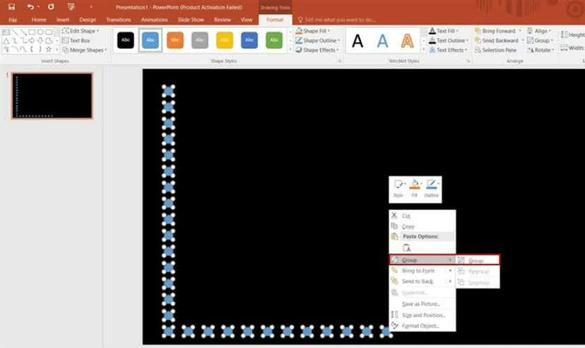 Giữ phím Ctrl và chọn tất cả các hình tròn vừa tạo. Giữ phím Ctrl và chọn tất cả các hình tròn vừa tạo.
