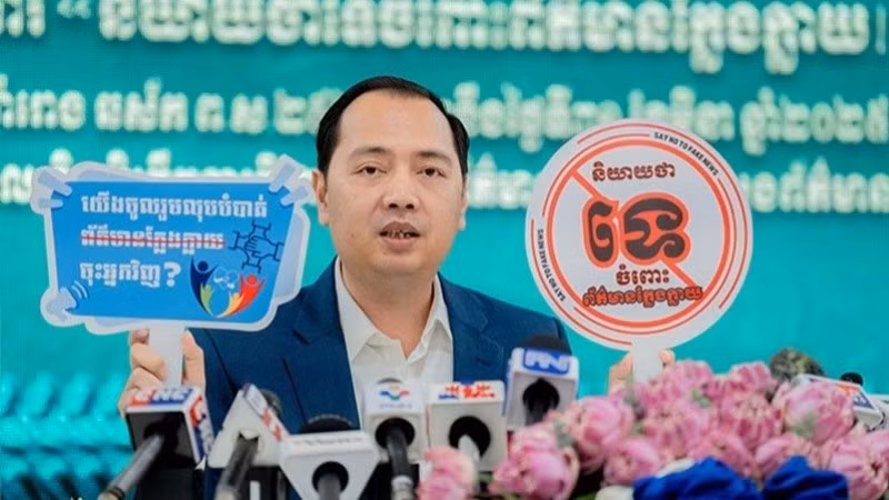 Cambodian Information Minister Neth Pheaktra launched the