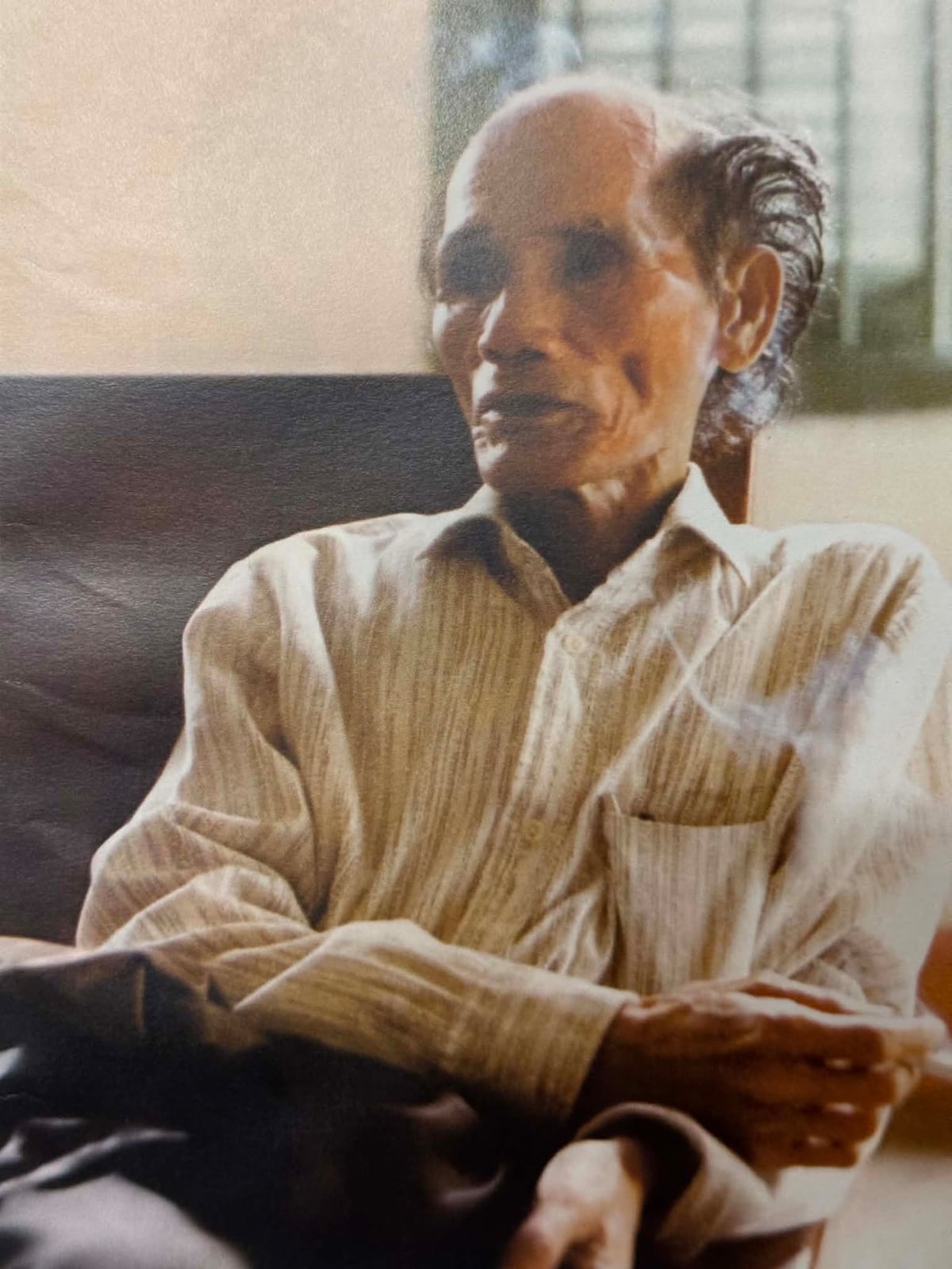 Poète Luu Trong Lu en 1990. Photo : Trinh Quang Phu. Nhà thơ Lưu Trọng Lư năm 1990. Ảnh: Trình Quang Phú.