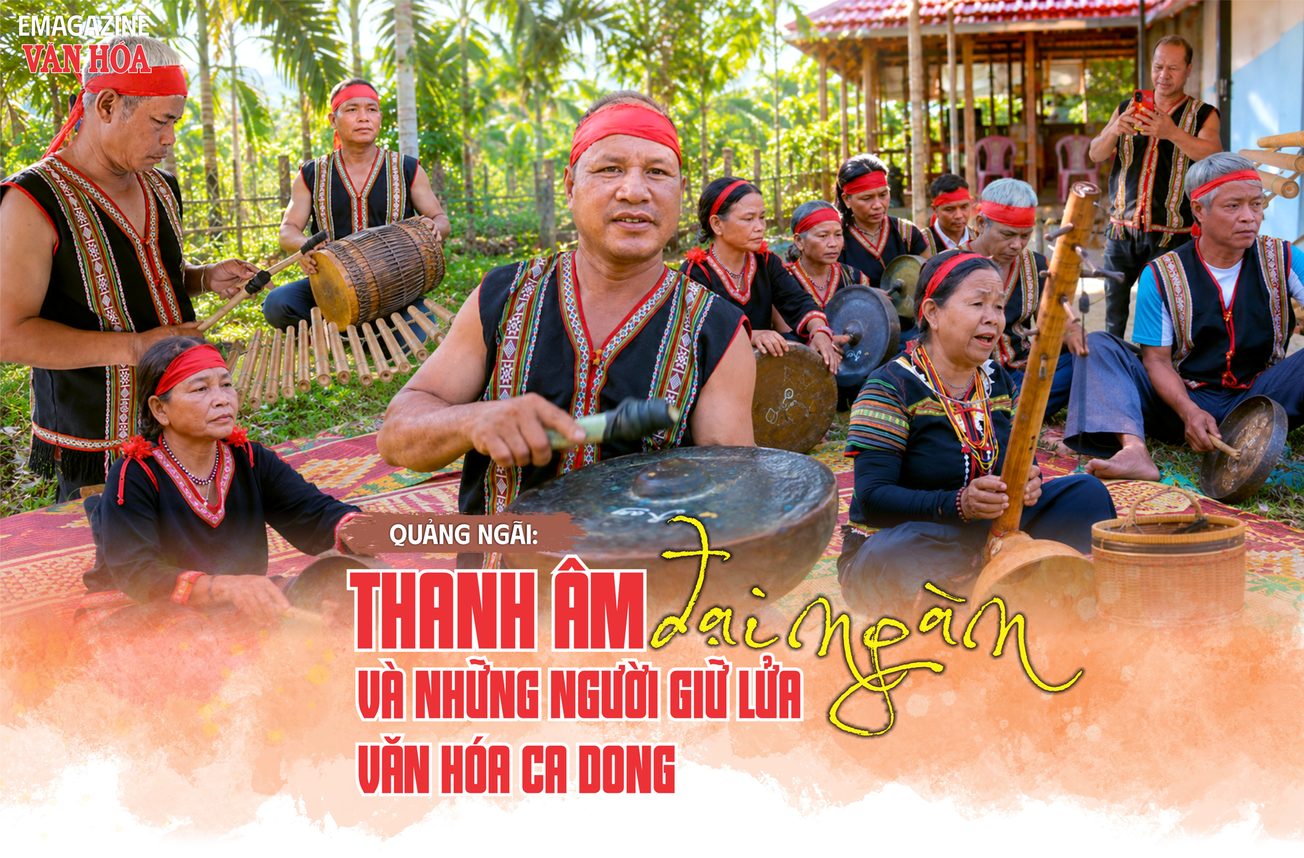 Lo spazio culturale del gong Ca Dong immerso nelle vaste foreste di Son Tay, nella provincia di Quang Ngai.