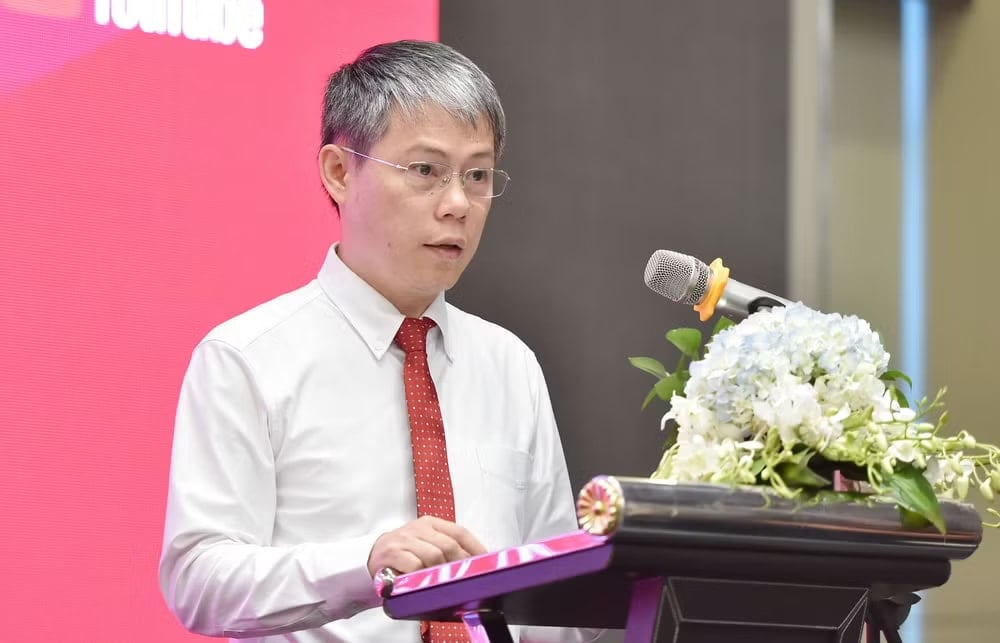 Nguyen Ngoc Bao, algemeen directeur van VTC Corporation, houdt een toespraak. (Foto: CTV/Vietnam+) dong2-2302.jpg