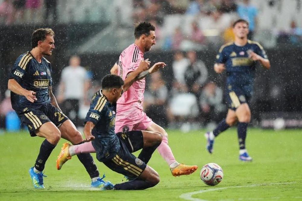 Messi a demandé volontairement à être remplacé à la 73e minute du match remporté 6-4 par l'Inter Miami face à l'Union de Philadelphie. Photo : AP
