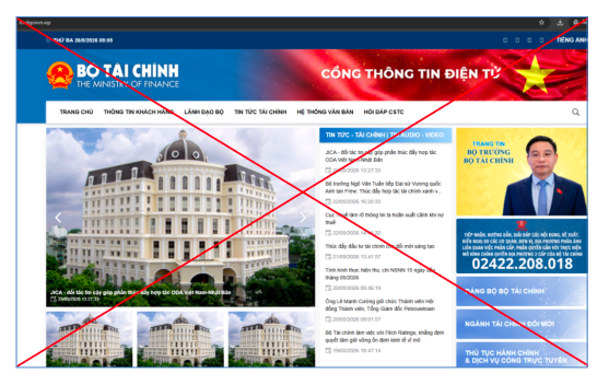 Bộ Tài chính gửi Bộ Công an loạt website giả mạo bộ  - Ảnh 1.