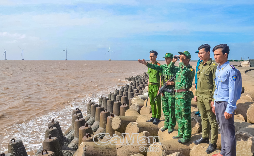 ด่านรักษาชายแดนกาญเหาประสานงานกับตำรวจและทหารเพื่อลาดตระเวนชายฝั่ง
