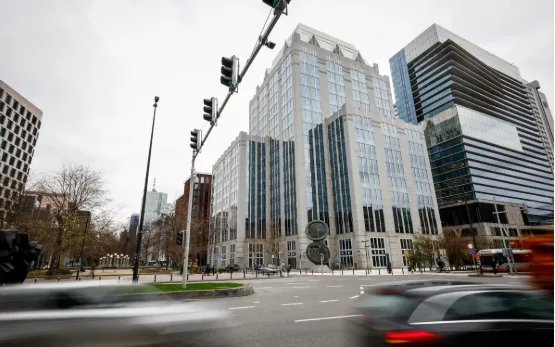 Штаб-квартира Euroclear в Брюсселе, Бельгия (Фото: Bloomberg) Trụ sở Euroclear ở Brussels, Bỉ (Ảnh: Bloomberg)