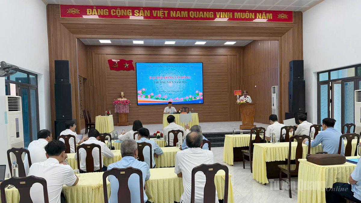 האסיפה הכללית השנתית של בעלי המניות של חברת Tan Quang Cement לשנת 2026 היא בסיס חשוב לחברה להמשך פיתוח חוזקותיה הפנימיות ולשיפור יעילות הייצור והפעילות העסקית שלה.