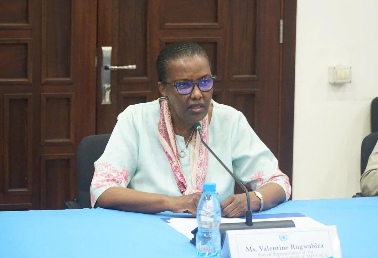 La signora Valentine Rugwabiza, rappresentante speciale del Segretario generale e capo della missione MINUSCA.