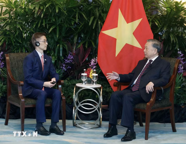 Tổng Bí thư, Chủ tịch nước Tô Lâm tiếp các tập đoàn công nghệ, tài chính, ngân hàng Singapore - Ảnh 2.