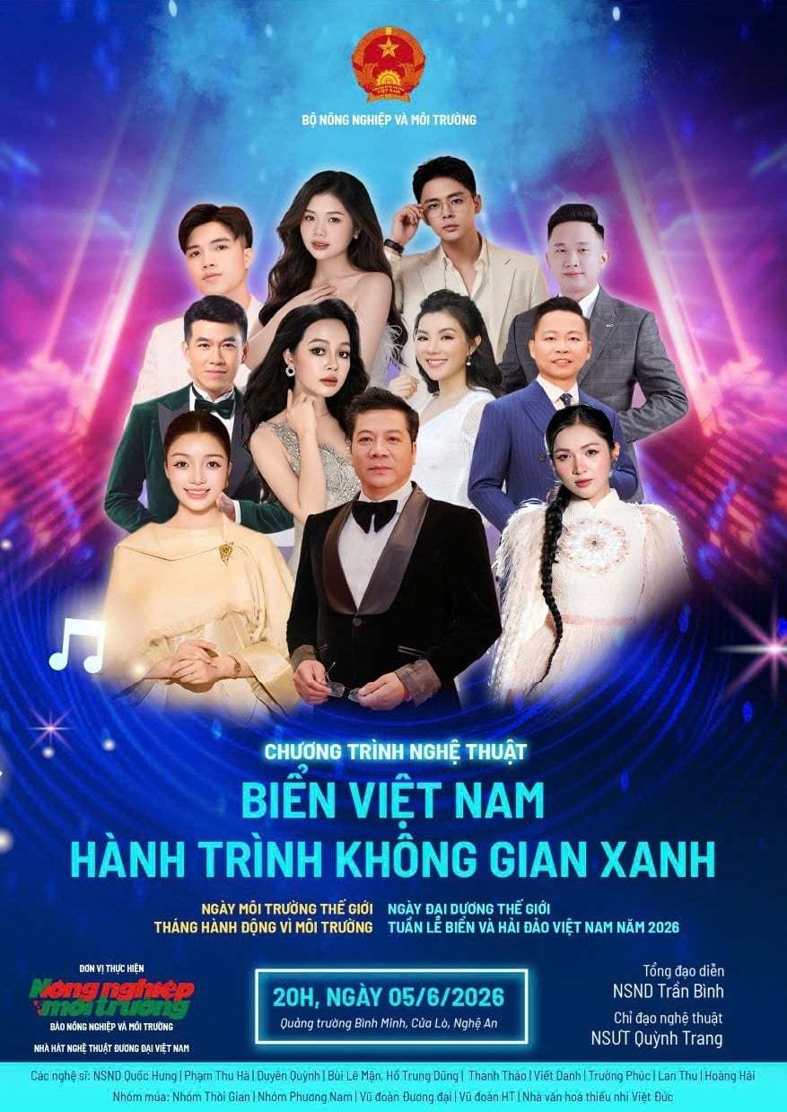 Foto do programa do concerto. Foto: Comissão Organizadora. Pots chương trình đêm nhạc. Ảnh: BTC.