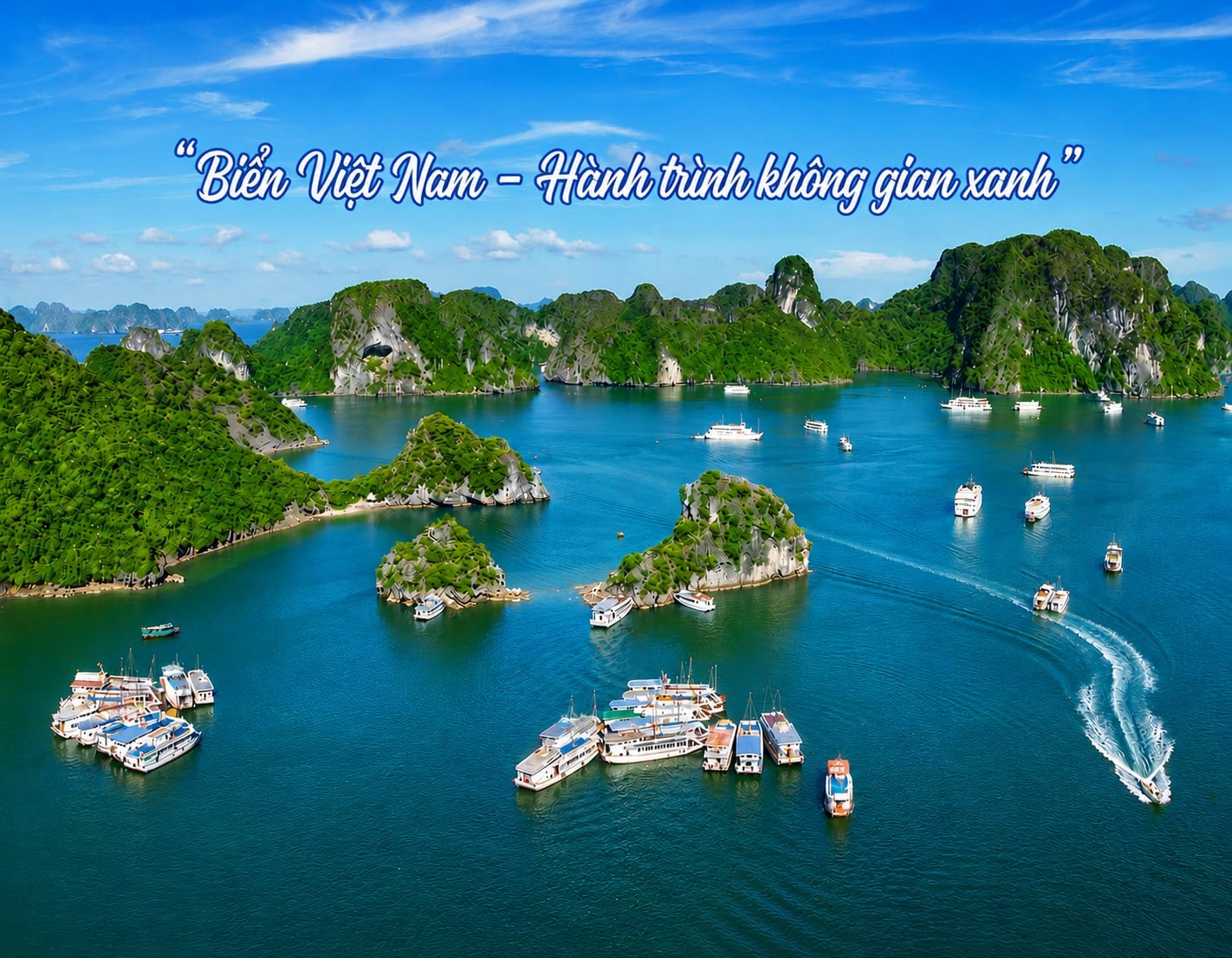 'Os Mares do Vietname - Uma Jornada para Espaços Verdes' divulga a mensagem da proteção do ambiente marinho. (Imagem ilustrativa) 'Biển Việt Nam - Hành trình không gian xanh' lan tỏa thông điệp bảo vệ môi trường biển. Ảnh minh họa