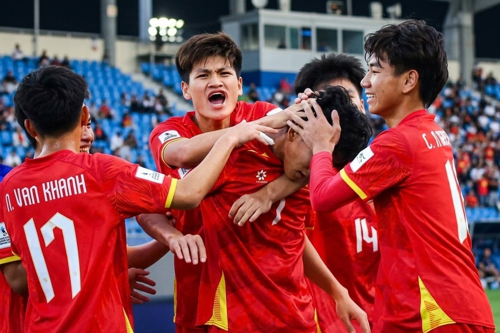ทีมชาติเวียดนาม U19 ขึ้นนำเร็วด้วยประตูจาก คอง เฮา (ภาพ: VFF)  