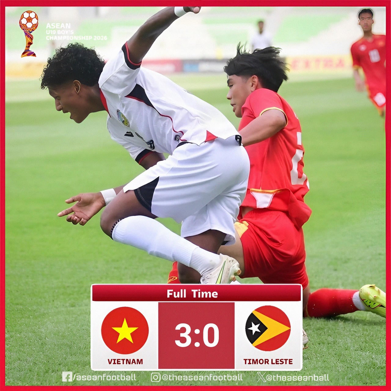U19チームのストライカー、コン・ハウがハットトリックを達成した。