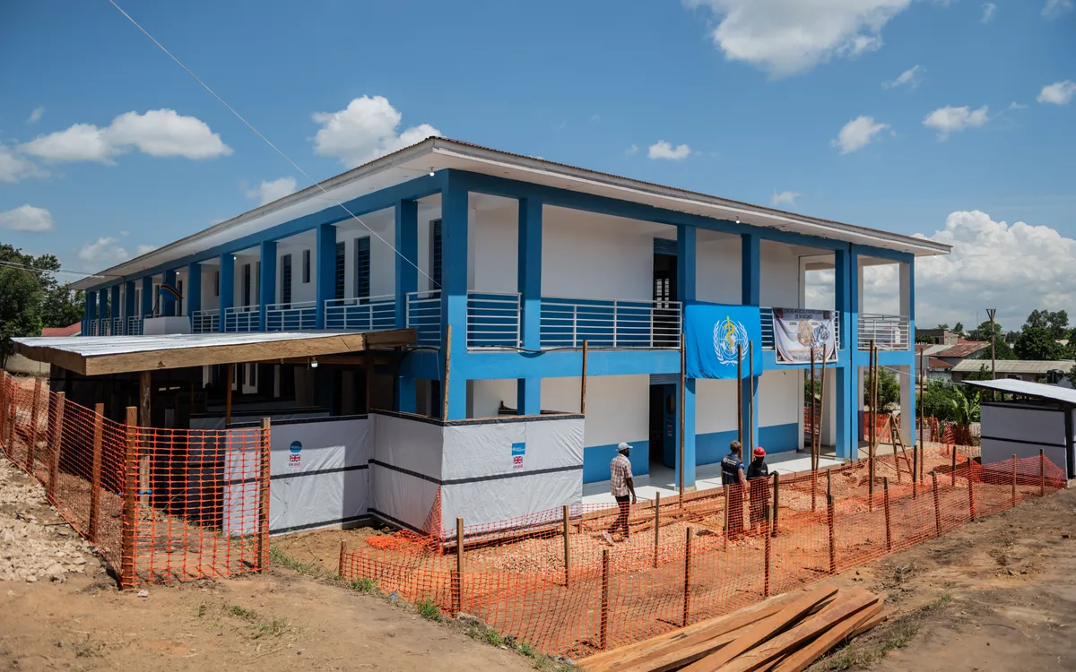 Trung tâm Y tế Tin Lành (CEM), cơ sở y tế mới thuộc chương trình ứng phó với dịch Ebola ở Bunia, Congo, ngày 31/5/2026 (Ảnh: AP)