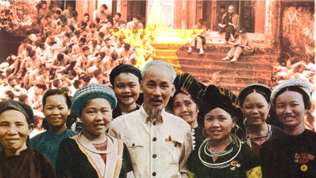 Bác Hồ - một tình yêu bao la. Đồ họa của Họa sĩ Quang Huy.