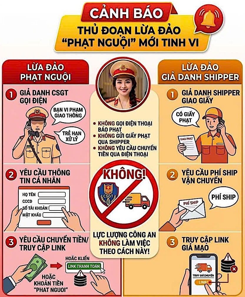 Công an Hải Phòng cảnh báo mạo danh Cảnh sát giao thông lừa đảo 'phạt nguội'- Ảnh 1.