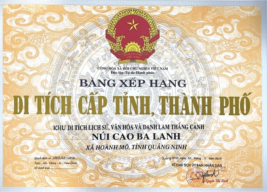 Hora Cao Ba Lanh v obci Hoanh Mo byla zařazena mezi historické památky provinční úrovně.