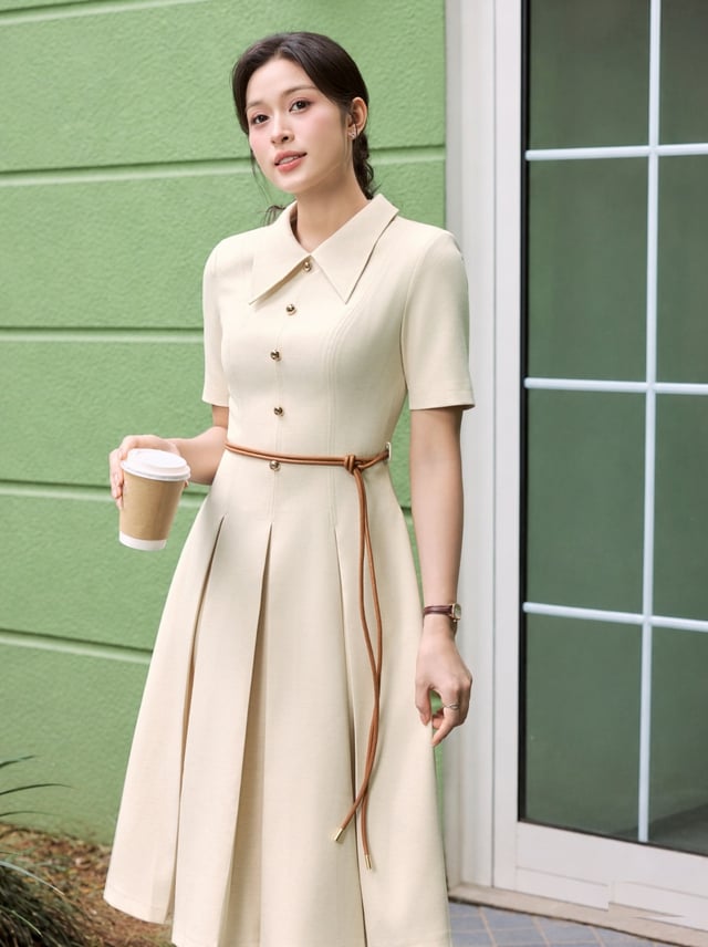 Đầm sơ mi dáng dài - Ảnh 10.