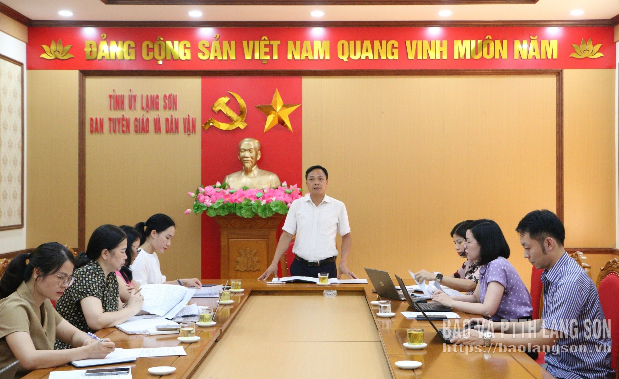 Lãnh đạo Ban Tuyên giáo và Dân vận Tỉnh ủy chủ trì cuộc họp Ban Giám khảo, Tổ thư ký nhằm triển khai, thống nhất một số nội dung liên quan đến hội thi