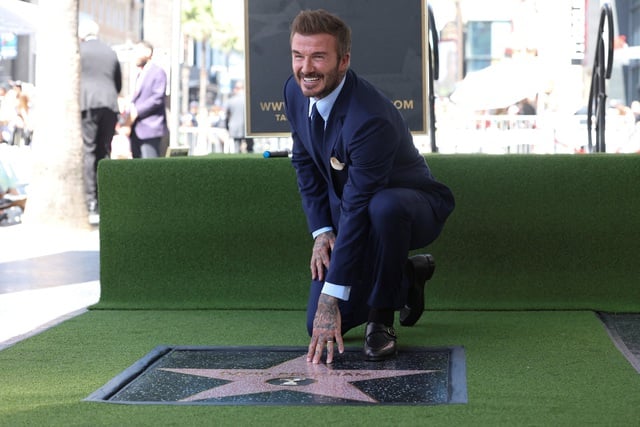 デビッド・ベッカムがハリウッド・ウォーク・オブ・フェームに星を授与