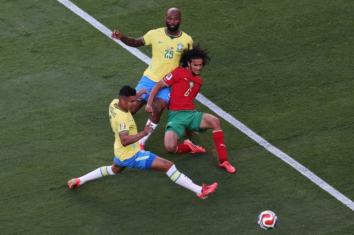 Morocco lỡ cơ hội lịch sử, Casemiro tệ nhất Brazil - Ảnh 1.