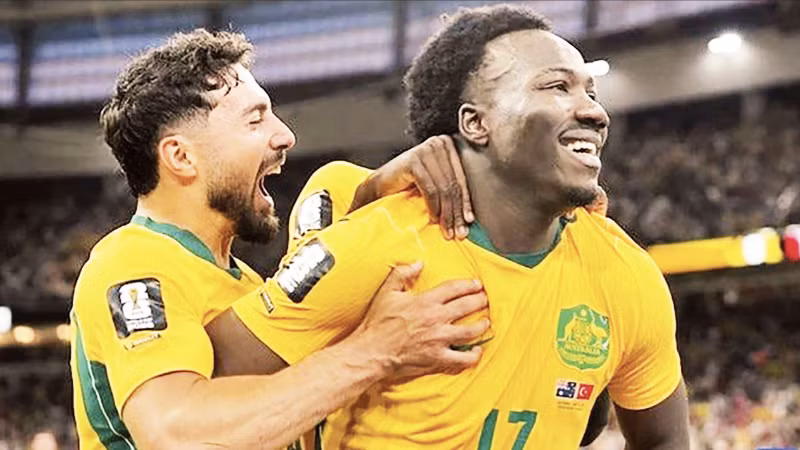 Tiền đạo trẻ Nestory Irankunda mở tỷ số giúp Australia thắng Thổ Nhĩ Kỳ 2-0. (Ảnh: TÂN HOA XÃ)