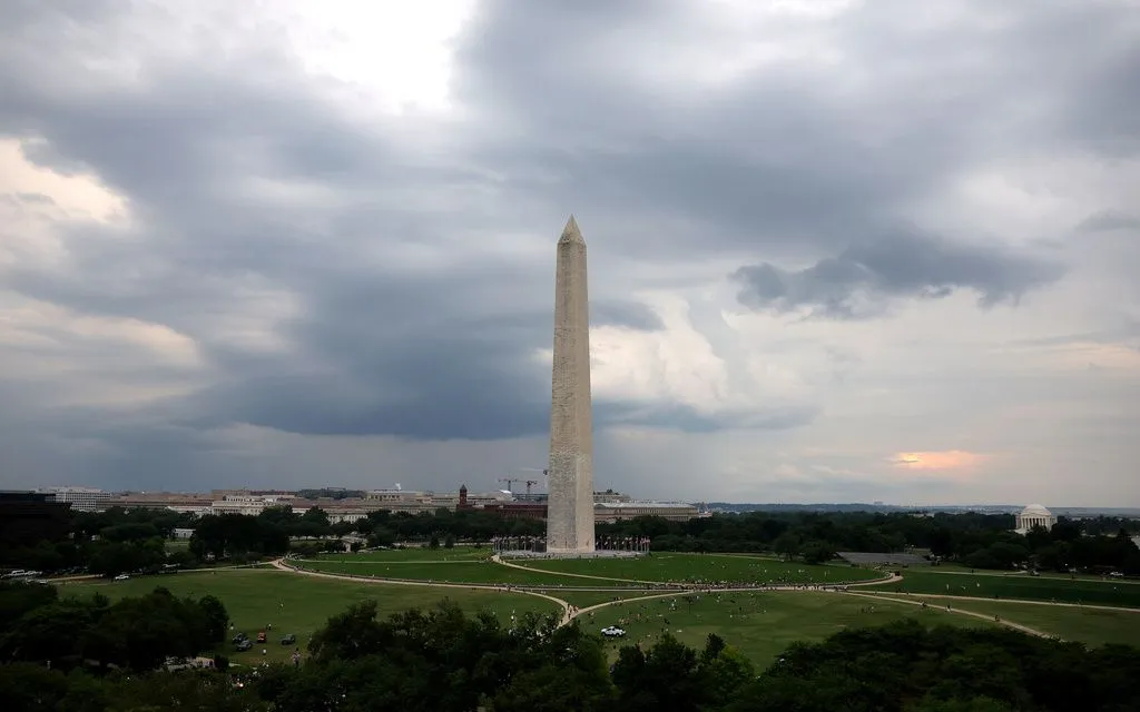 Những đám mây giông di chuyển trên bầu trời Washington, Mỹ, ngày 14/6/2026 (Ảnh: AP)