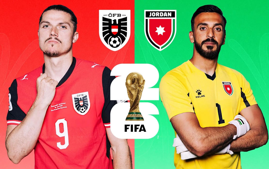 Marcel Sabitzer Austria vs Yazeed Abulaila Jordan FIFA World Cup logo.jpg
