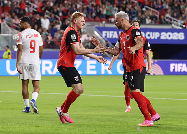 Áo đánh bại Jordan 3-1 trong ngày trở lại World Cup sau 28 năm. Ảnh:&nbsp;Getty Images.