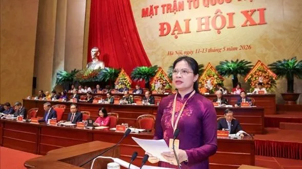 นางฮา ถิ งา รองประธานและเลขาธิการคณะกรรมการกลางแนวร่วมปิตุภูมิเวียดนาม