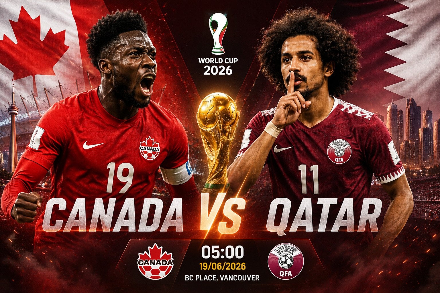 Lịch sử đối đầu giữa Canada vs Qatar: Chủ nhà nhỉnh hơn, chờ chiến thắng đầu tiên tại bảng B 