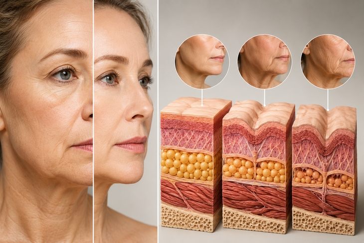 Da chảy xệ là do tuổi tác hay do mất cơ dưới da? - Ảnh 1.