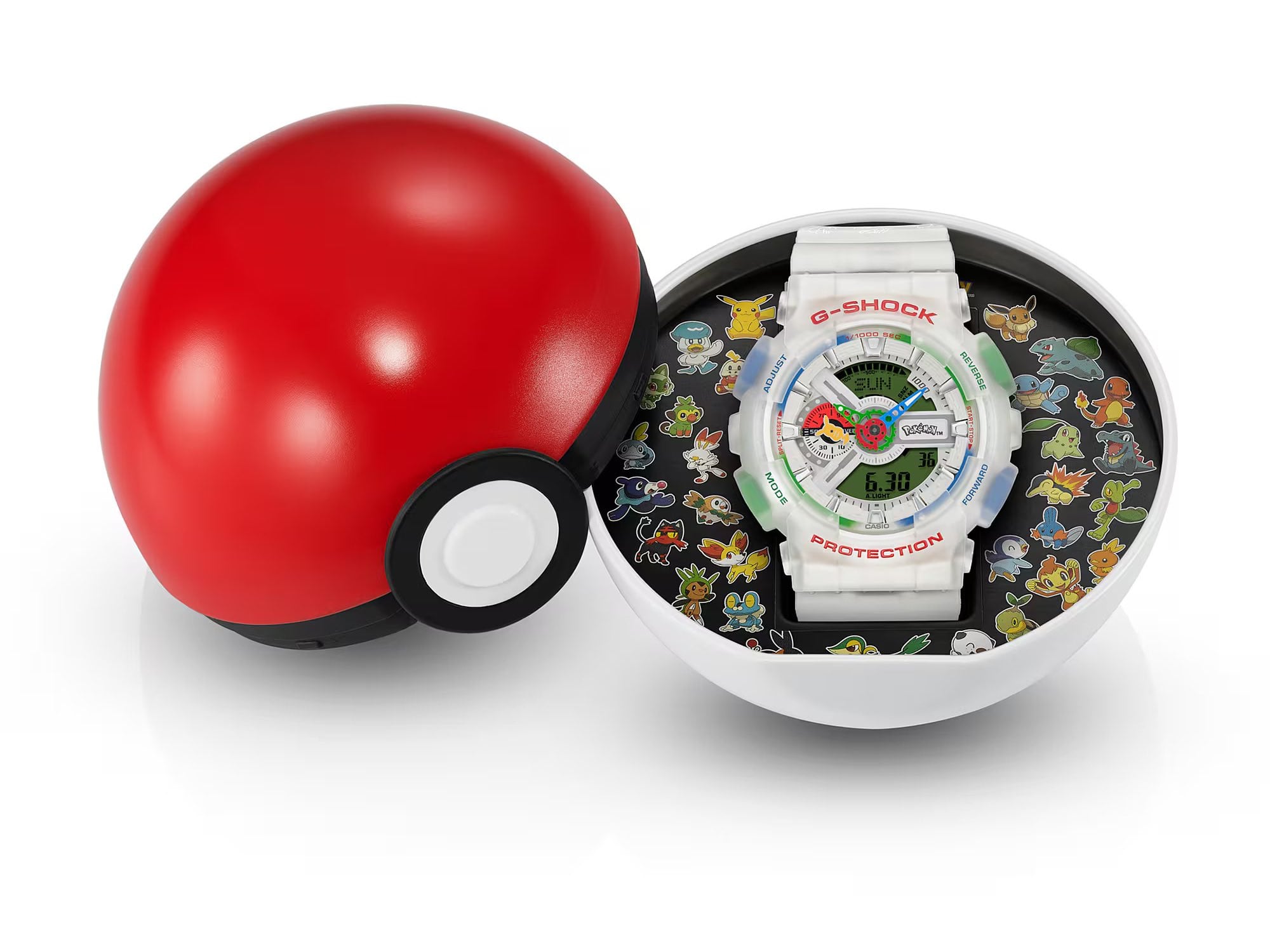 ポケモン モンスターボール型 本体 カシオがG-Shock×ポケモン30周年記念モデルを発売：モンスターボール型