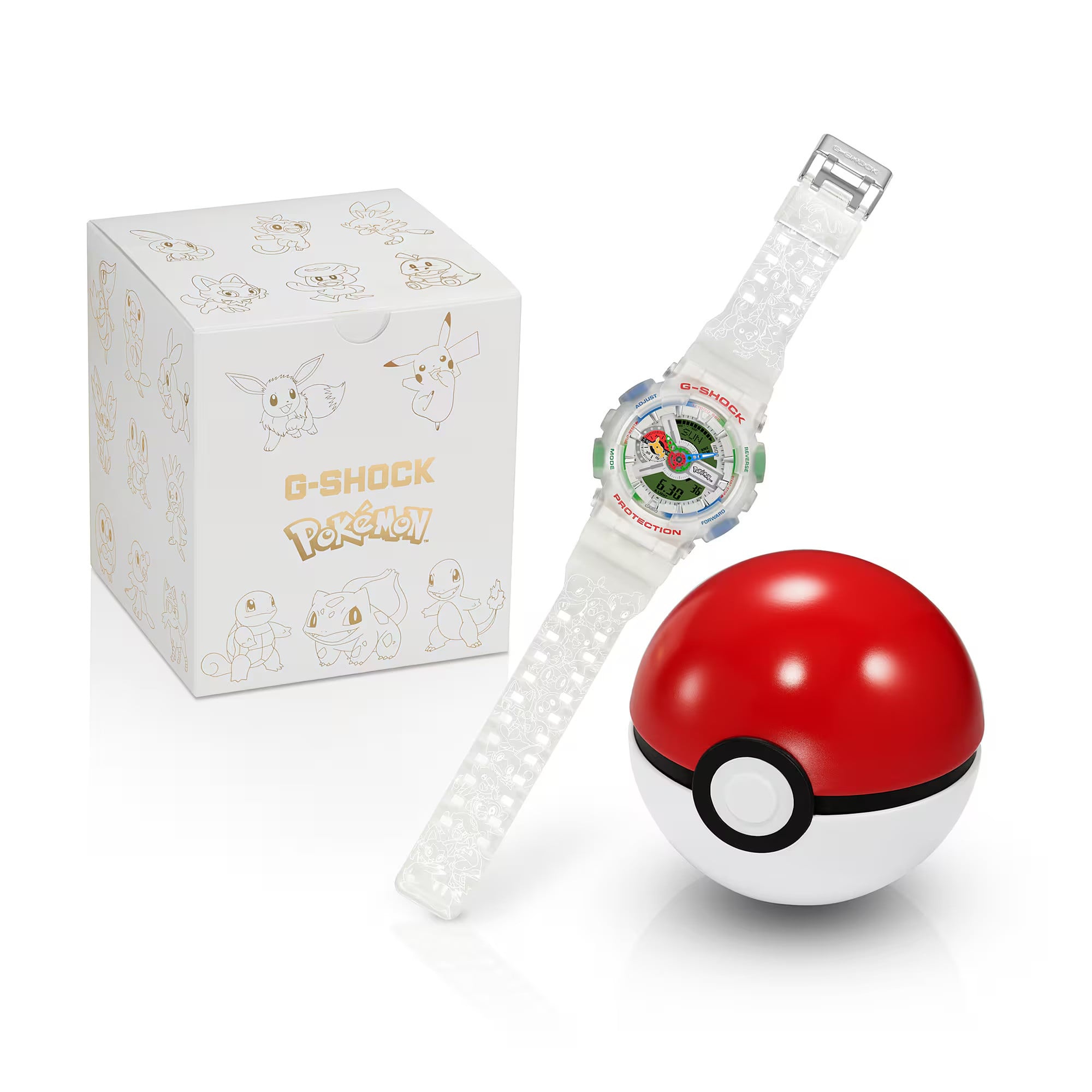 カシオがG-Shock×ポケモン30周年記念モデルを発売：モンスターボール型