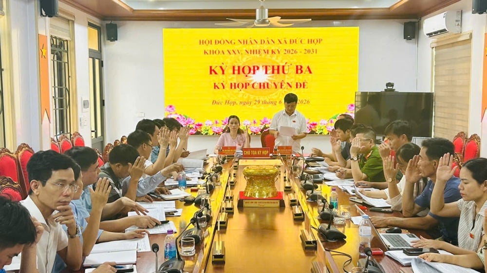 Đề án được các đại biểu HĐND xã Đức Hợp thông qua với tỷ lệ tán thành cao. Ảnh: Cổng thông tin điện tử xã Đức Hợp.