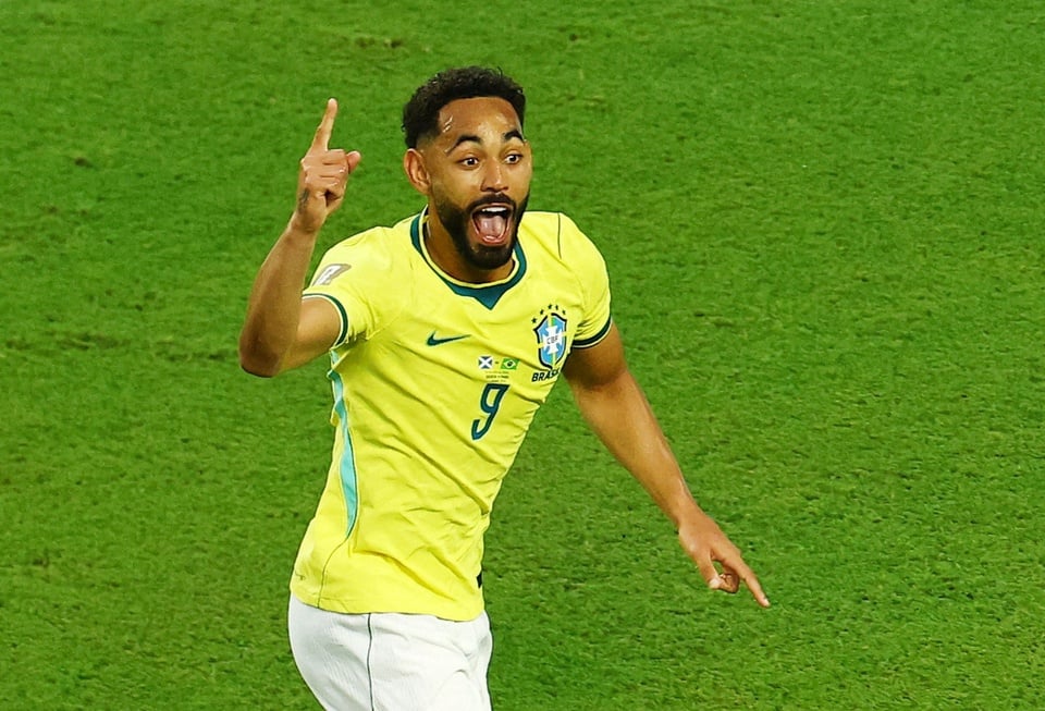 ブラジル対日本：クーニャが攻撃を牽引。